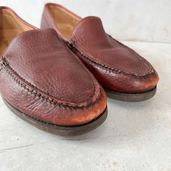 VTG Deercraft buckskin deer leather brown loafers men’s 8.5 women’s 10