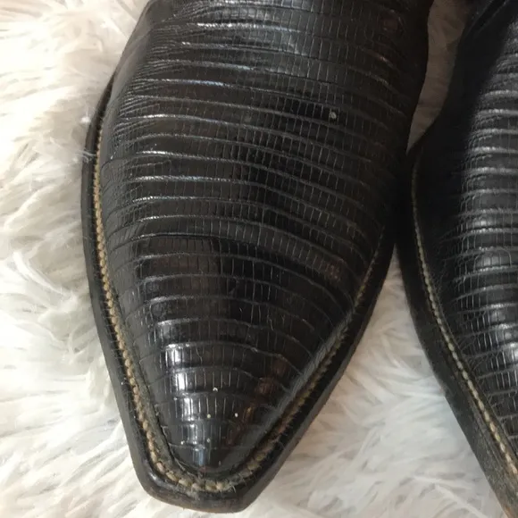 VTG Justin Black Teju Lizard Western Boot #8310