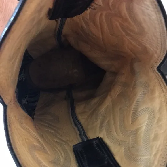 VTG Justin Black Teju Lizard Western Boot #8310
