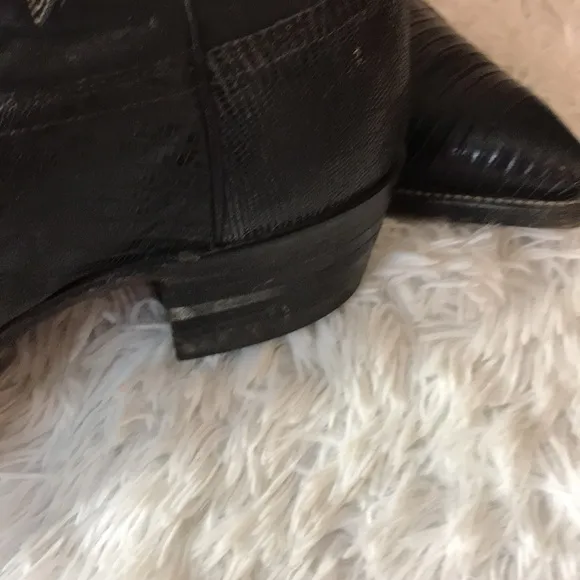 VTG Justin Black Teju Lizard Western Boot #8310