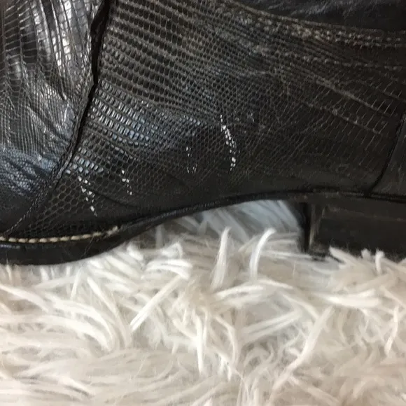 VTG Justin Black Teju Lizard Western Boot #8310