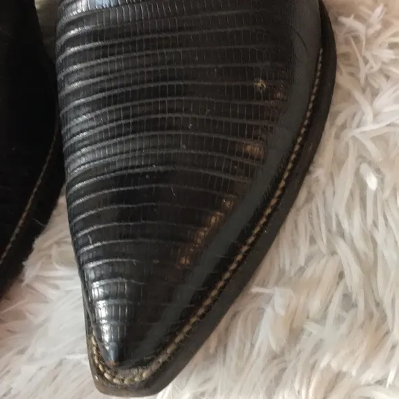 VTG Justin Black Teju Lizard Western Boot #8310