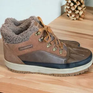 Weatherproof Men's Brown Lace-Up Landon Memory Foam Suede Sneaker Shoes Size 11
