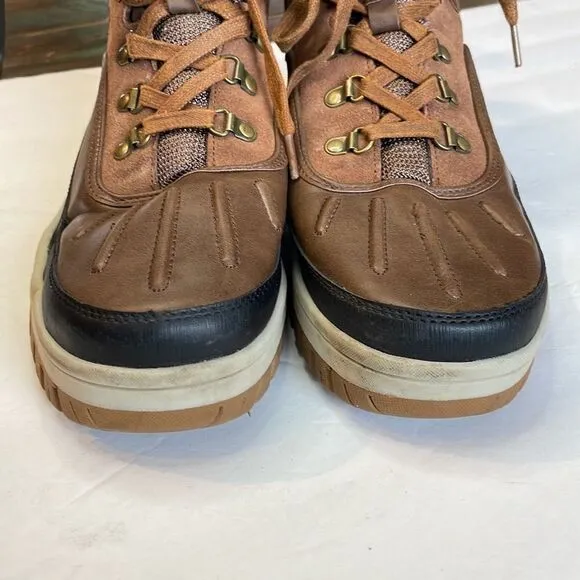 Weatherproof Men's Brown Lace-Up Landon Memory Foam Suede Sneaker Shoes Size 11