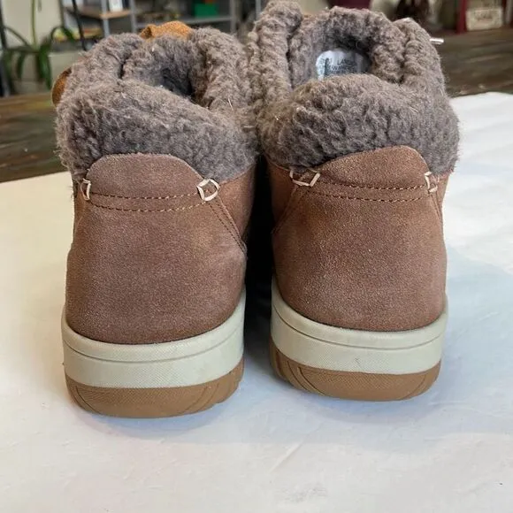 Weatherproof Men's Brown Lace-Up Landon Memory Foam Suede Sneaker Shoes Size 11