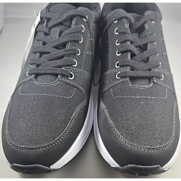 Weatherproof Vintage Mens Lace-Up Sneakers Black &amp; White Size 11