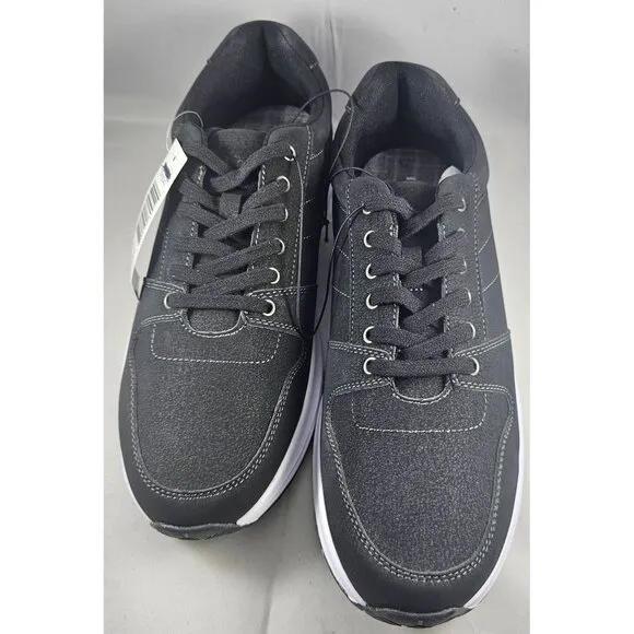Weatherproof Vintage Mens Lace-Up Sneakers Black &amp; White Size 11