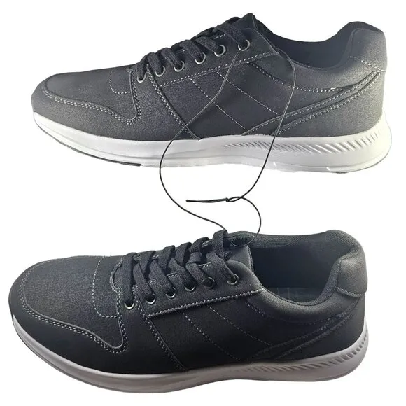 Weatherproof Vintage Mens Lace-Up Sneakers Black &amp; White Size 11
