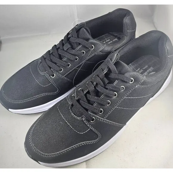 Weatherproof Vintage Mens Lace-Up Sneakers Black &amp; White Size 11