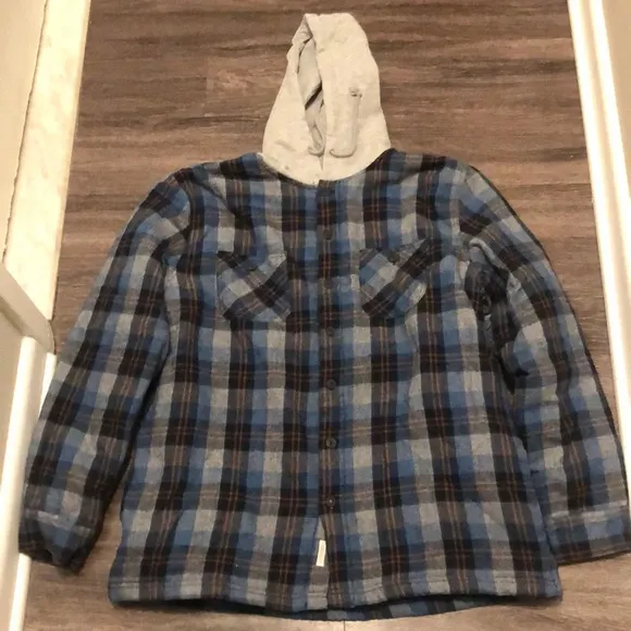 Weatherproof Vintage Sherpa-Lined Flannel Hoodie Jacket – Men’s Size XL