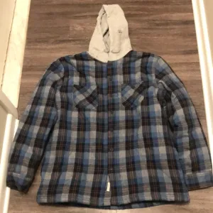 Weatherproof Vintage Sherpa-Lined Flannel Hoodie Jacket – Men’s Size XL