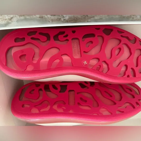 White with Fucsia sole Alexander McQueen Larry Sneakers. Brand new with box.