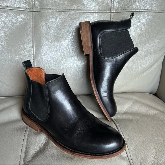 Wolverine Jean Chelsea Women Boots Sz 5 Leather Black Pull On Classic