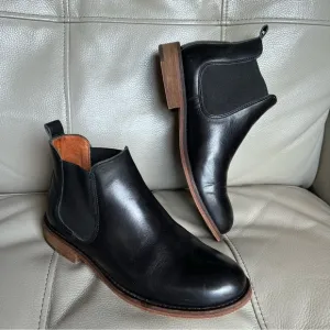 Wolverine Jean Chelsea Women Boots Sz 5 Leather Black Pull On Classic