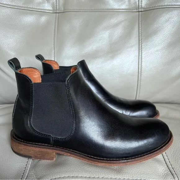 Wolverine Jean Chelsea Women Boots Sz 5 Leather Black Pull On Classic