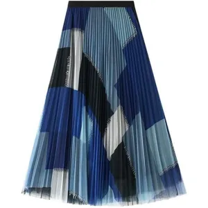 WOMEN Tutu Tulle Skirt Blue