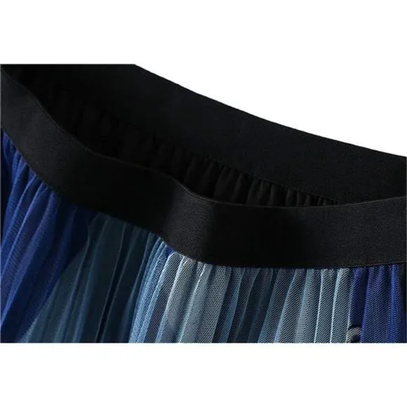 WOMEN Tutu Tulle Skirt Blue