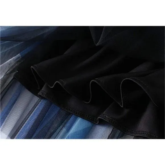 WOMEN Tutu Tulle Skirt Blue