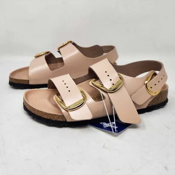 Women's 39 (US 8) Narrow fit Birkenstock Milano Big Buckle sandals New Beige