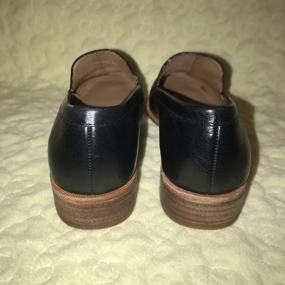 Women’s 6 MADEWELL The Frances Black Leather Loafers Shoes Business Casual NEW