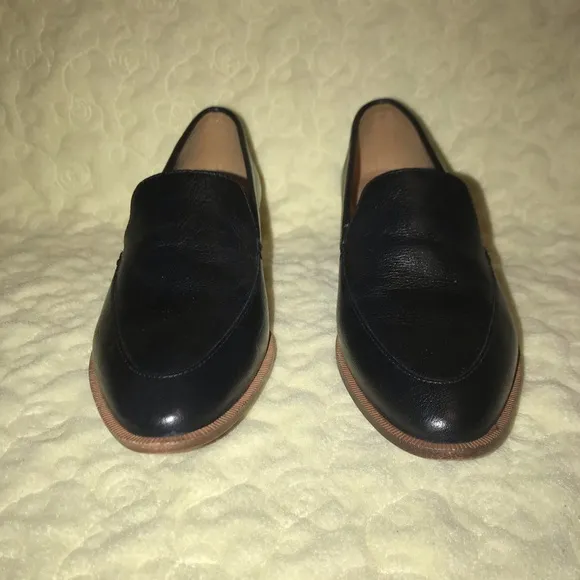 Women’s 6 MADEWELL The Frances Black Leather Loafers Shoes Business Casual NEW