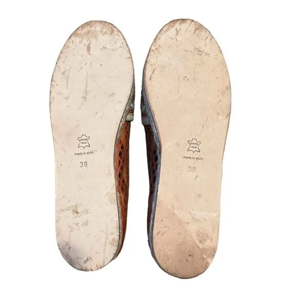 Women's Cobra Society Molly Lazer Cut Tapestry Espadrille Flats Size 38 (8) NIB
