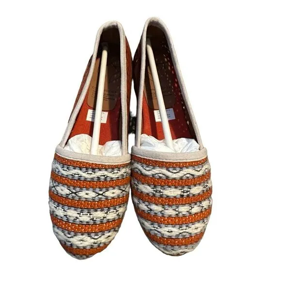 Women's Cobra Society Molly Lazer Cut Tapestry Espadrille Flats Size 38 (8) NIB