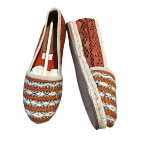 Women's Cobra Society Molly Lazer Cut Tapestry Espadrille Flats Size 38 (8) NIB