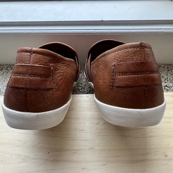 Women's Frye Dylan Leather Slip-On Sneakers Size 8.5M Brown Flats Shoes