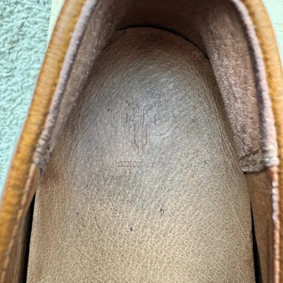 Women's Frye Dylan Leather Slip-On Sneakers Size 8.5M Brown Flats Shoes