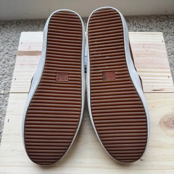 Women's Frye Dylan Leather Slip-On Sneakers Size 8.5M Brown Flats Shoes