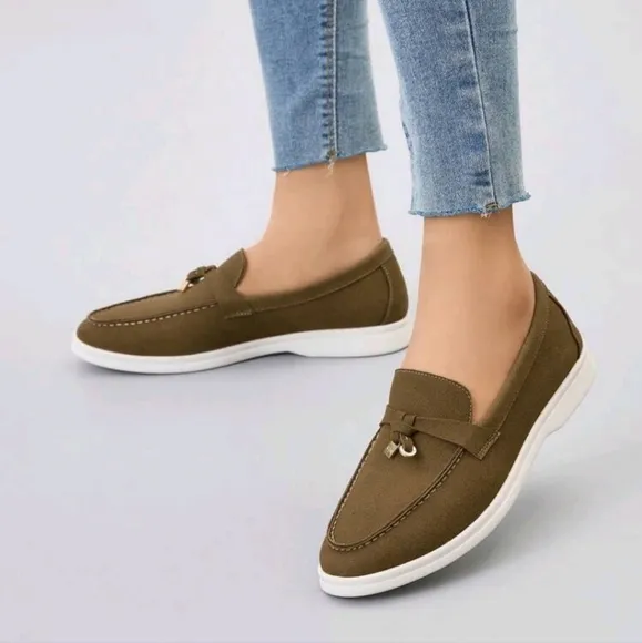 Women's Round Toe Casual Slip-On Ballet Flats, Elastic Knit Breathable Shoes