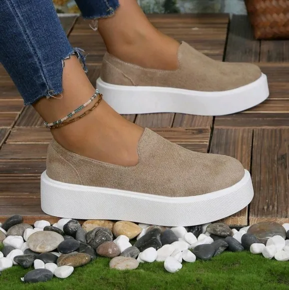 Women's Round-Toe Loafers 2024 New Casual Style Flat-Bottom Soft-Bottom