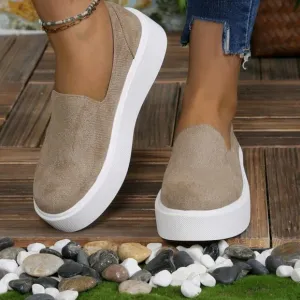 Women's Round-Toe Loafers 2024 New Casual Style Flat-Bottom Soft-Bottom
