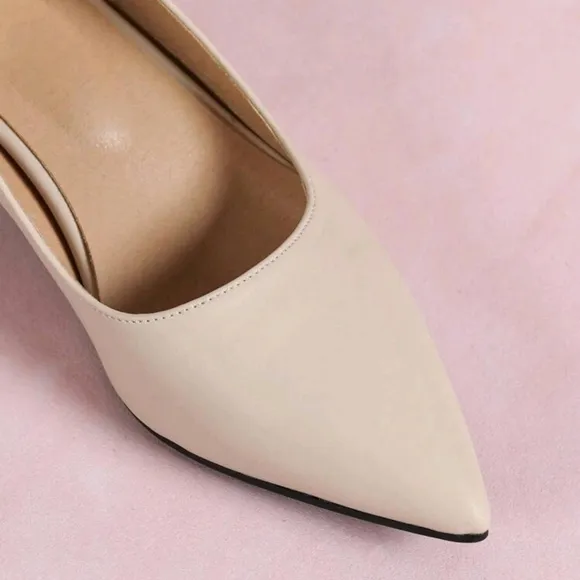 Women's Simple Style Pointed Toe Chunky Heel Slingback