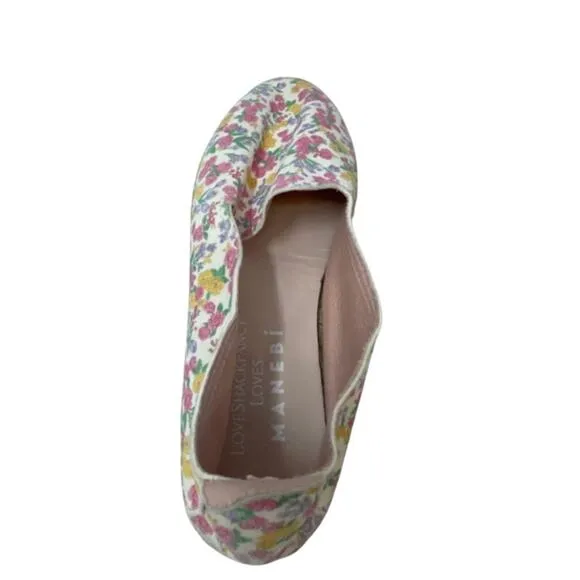 Women’s Size 40 LoveShackFancy x Manebi Suede Floral Espadrilles