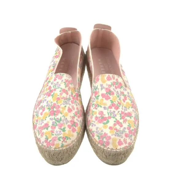 Women’s Size 40 LoveShackFancy x Manebi Suede Floral Espadrilles