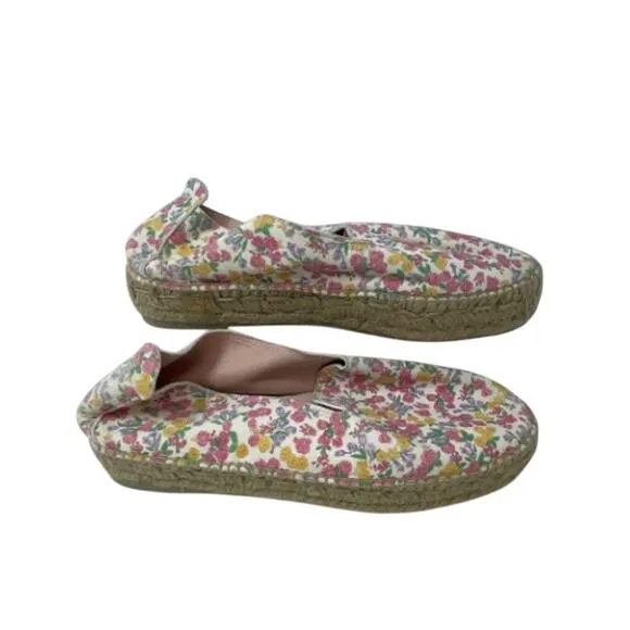 Women’s Size 40 LoveShackFancy x Manebi Suede Floral Espadrilles