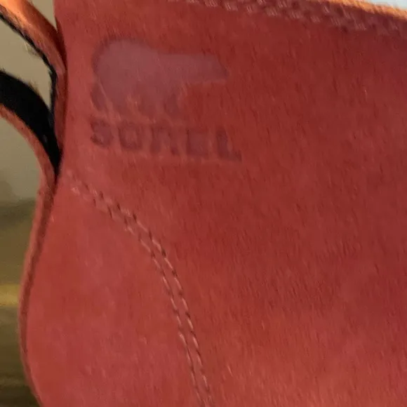 Women's Sorel Evie Pull on Booties Warp-red Suede Ankle Boots Size 10.5