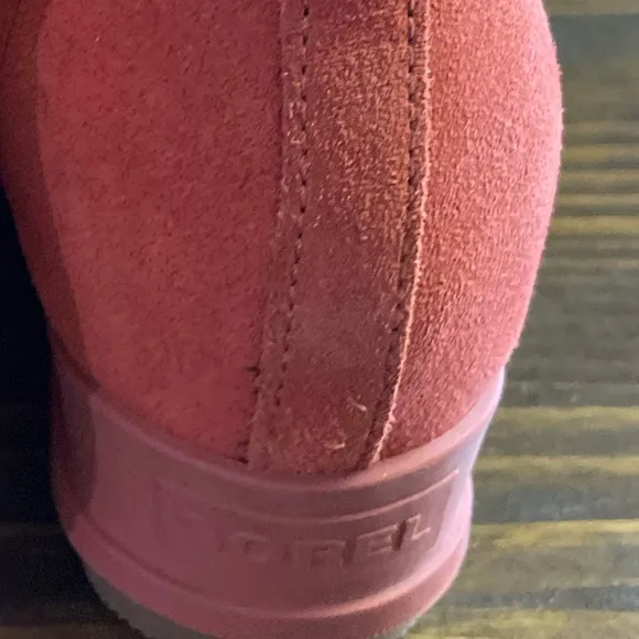 Women's Sorel Evie Pull on Booties Warp-red Suede Ankle Boots Size 10.5