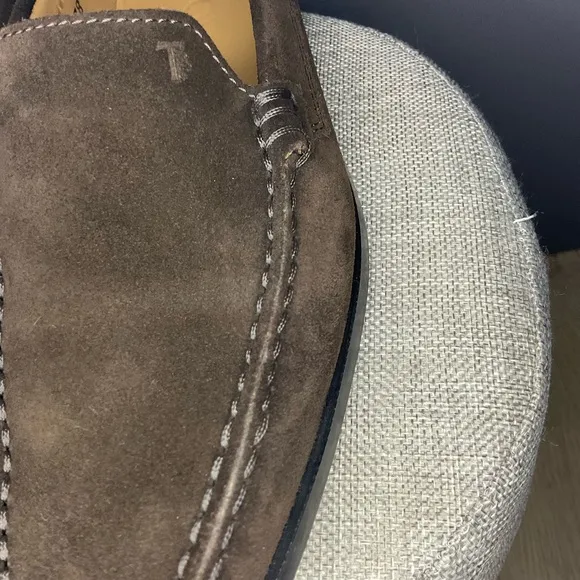 Women’s Tod’s Moc Square Toe Brown Suede Slip-On Loafers with Moccasin Design 38