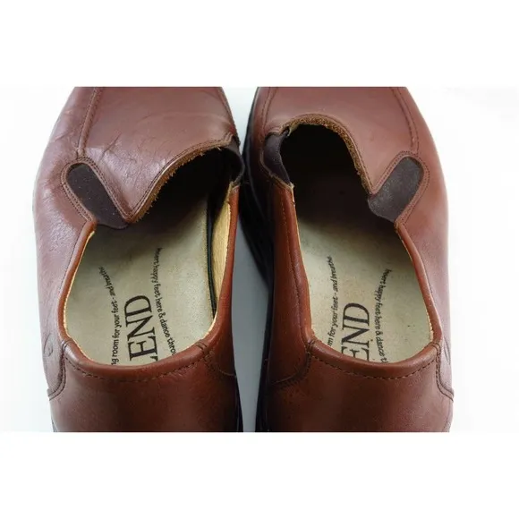 World Blend Loafers &amp; Slip‎ Ons Brown Leather Men Shoes Size 42 Medium