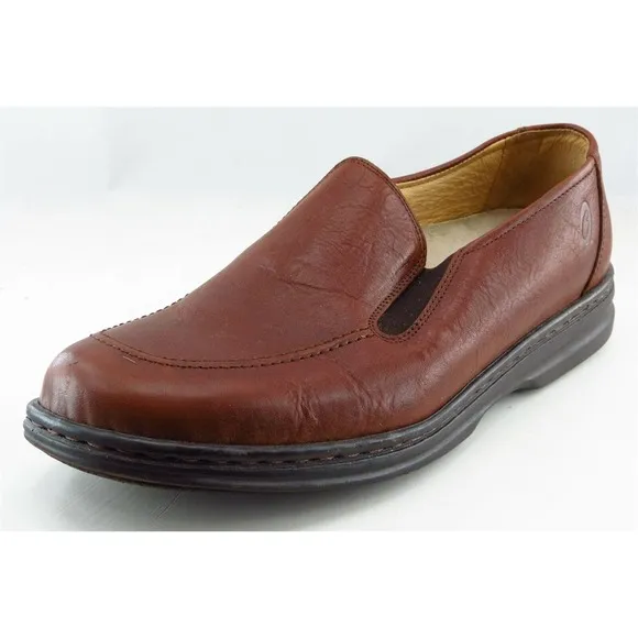 World Blend Loafers &amp; Slip‎ Ons Brown Leather Men Shoes Size 42 Medium