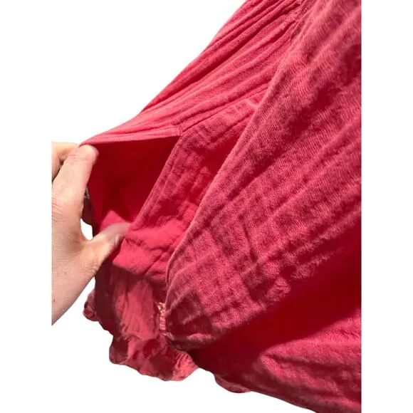 XIRENA Ella Cotton Midi Dress Rose Coral