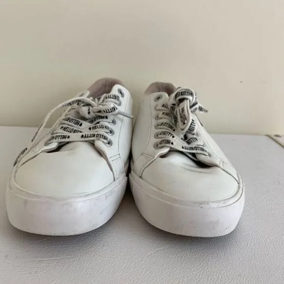 Zara Kids White Hello Kitty Sneakers w/Kitty Laces Kids 2.5