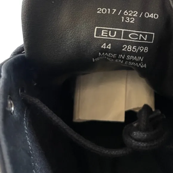 Zara Mens Thick Soled Laceup Leather Black Boots
