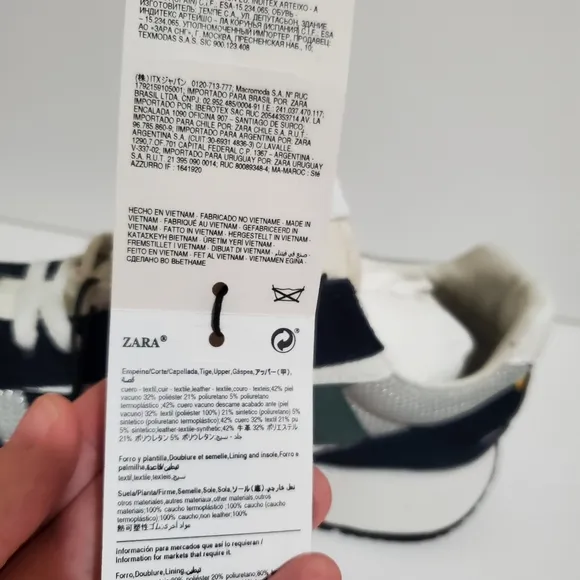 ZARA MULTICOLOURED RUNNING SNEAKERS SIZE 12