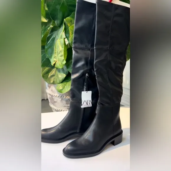 ZARA NEW TALL BOOTS OVER KNEET