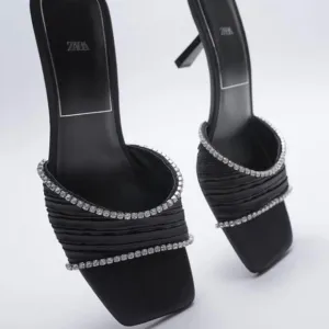 ZARA Studded Trim Sandals