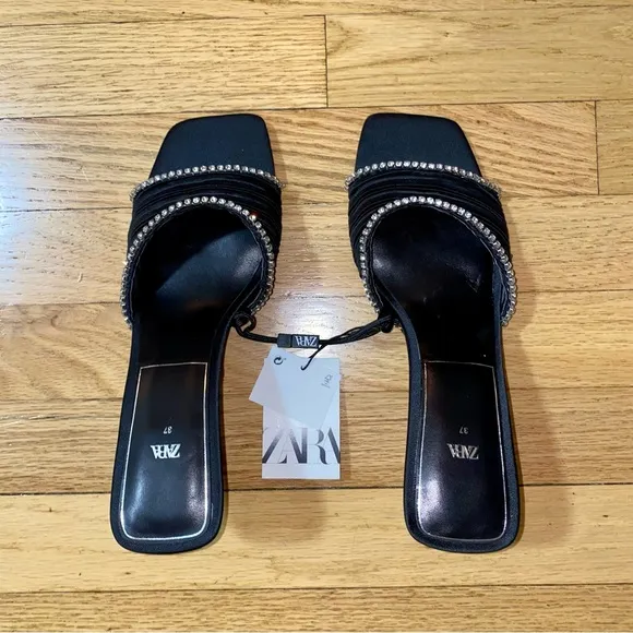 ZARA Studded Trim Sandals